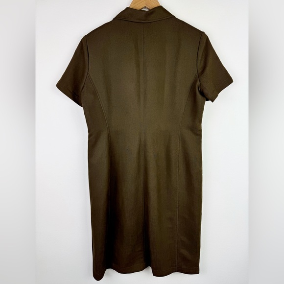 Robbie Bee Vintage Olive Green Shirt Dress - Picture 7 of 8